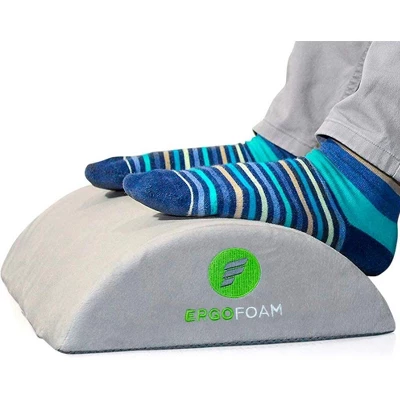 ErgoFoam Ergonomic Foot Rest Under Desk - Premium Velvet Soft Foam Footrest For Desk - Most Comfortable Desk Foot Rest In The World For Lumbar 8 ErgoFoam Ergonomic Foot Rest Under Desk - Premium Velvet Soft Foam Footrest For Desk - Most Comfortable Desk Foot Rest In The World For Lumbar - Image 6