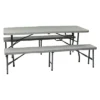 3pc Folding Table And Bench Set Light Gray - OSP Home Furnishings -Furniture Hotsale Shop GUEST fb8bdb0d d908 4745 80d1 83fc62f3e9fb