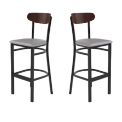 Flash Furniture Wright Set Of 2 Commercial Grade Barstools With 500 LB. Capacity Steel Frame, Solid Wood Seat, And Boomerang Back 36 Flash Furniture Wright Set Of 2 Commercial Grade Barstools With 500 LB. Capacity Steel Frame, Solid Wood Seat, And Boomerang Back -Furniture Hotsale Shop GUEST fbcf73c2 3d3e 4804 a333 3f7ca7ff02c8