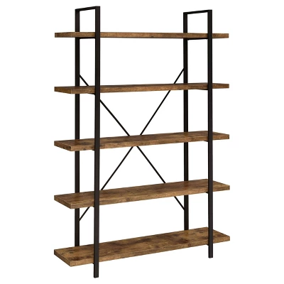 70" Cole 5 Shelf Bookcase With Frame - Coaster 13 70" Cole 5 Shelf Bookcase With Frame - Coaster - Image 11
