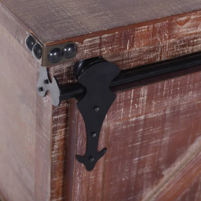 Graham Cart Cabinet Natural/Black - Stylecraft 8 Graham Cart Cabinet Natural/Black - Stylecraft - Image 6