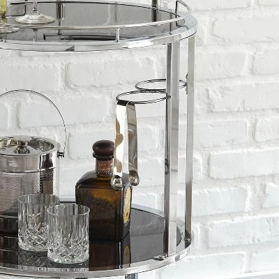 Otero Server Cart Acrylic And Chrome - Steve Silver 4 Otero Server Cart Acrylic And Chrome - Steve Silver - Image 2