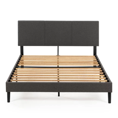 Cambril Upholstered Platform Bed Frame With Sustainable Bamboo Slats Gray - Zinus 8 Cambril Upholstered Platform Bed Frame With Sustainable Bamboo Slats Gray - Zinus - Image 7