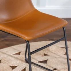 Set Of 2 Laslo Modern Upholstered Faux Leather Dining Chairs - Saracina Home -Furniture Hotsale Shop GUEST fe245bc2 14e4 4821 9570 ac728abc73e4