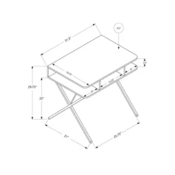 White Top Computer Desk - Silver Metal - EveryRoom -Furniture Hotsale Shop GUEST fe592df1 d8df 4c52 80bc 0e6438d59dbe