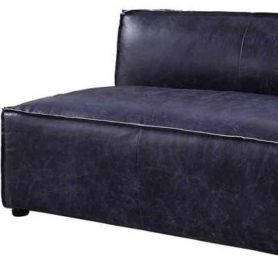 52" Birdie Sofa With Top Grain Leather Vintage Blue - Acme Furniture 9 52" Birdie Sofa With Top Grain Leather Vintage Blue - Acme Furniture - Image 7
